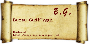 Bucsu Györgyi névjegykártya